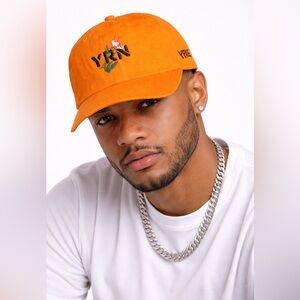 🟠 NWT! YRN Embroidered Orange Hat